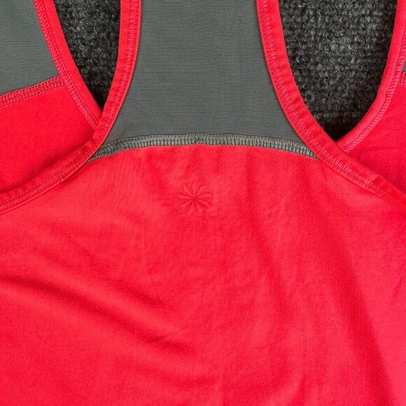 Athleta Chi Mesh Tank Top Womens Medium Racerback Hot Pink Gray - Picture 6 of 6
